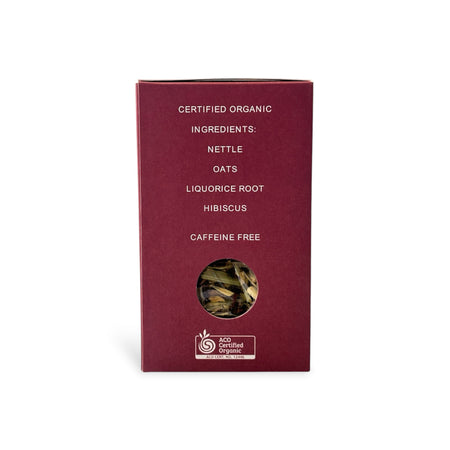 Organic Loose Leaf  Caffeine Free Nourish Ingredients - Nettle, Oat, Liquorice Root, Hibiscus